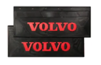 Брызговики 670х270мм (VOLVO) красная надпись LUX РБ