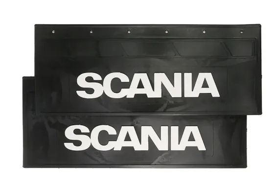 Брызговики 670х270мм (SCANIA) белая надпись LUX РБ