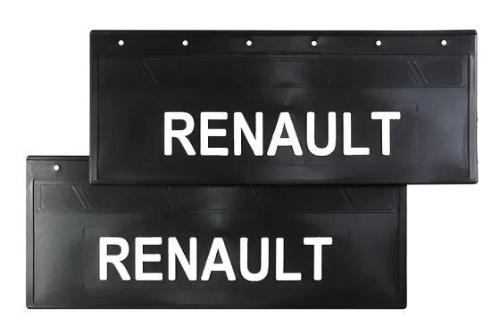 Брызговики 670х270мм (RENAULT) белая надпись LUX РБ