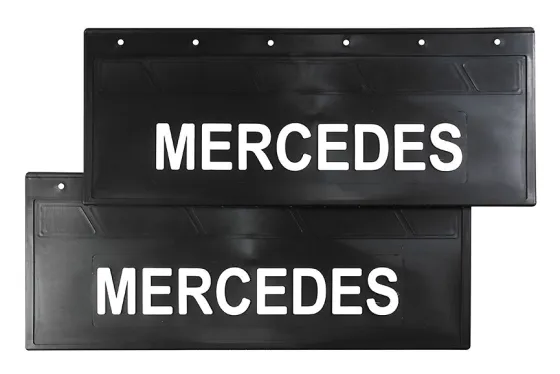 Брызговики 670х270мм (MERCEDES) белая надпись LUX РБ