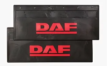 Брызговики 670х270мм (DAF) красная надпись LUX РБ