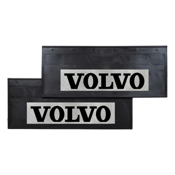 Брызговики 670х270мм "VOLVO" с белой светоотражающей основой