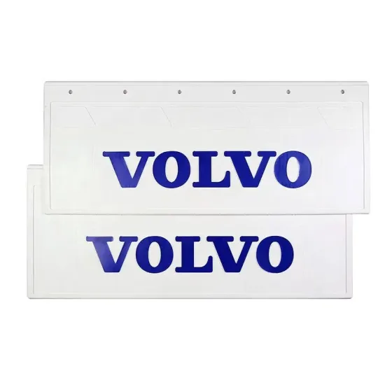 Брызговики 670х270мм "VOLVO" (синий) Белая Резина LUX РБ