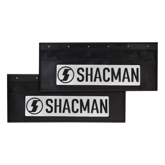 Брызговики 670х270мм "SHACMAN" с белой светоотражающей основой
