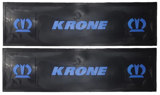 Брызговики длинномер 1200х350мм из 2-х частей KRONE Синяя надпись LUX РБ