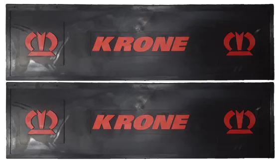 Брызговики длинномер 1200х350мм из 2-х частей KRONE Красная надпись LUX РБ