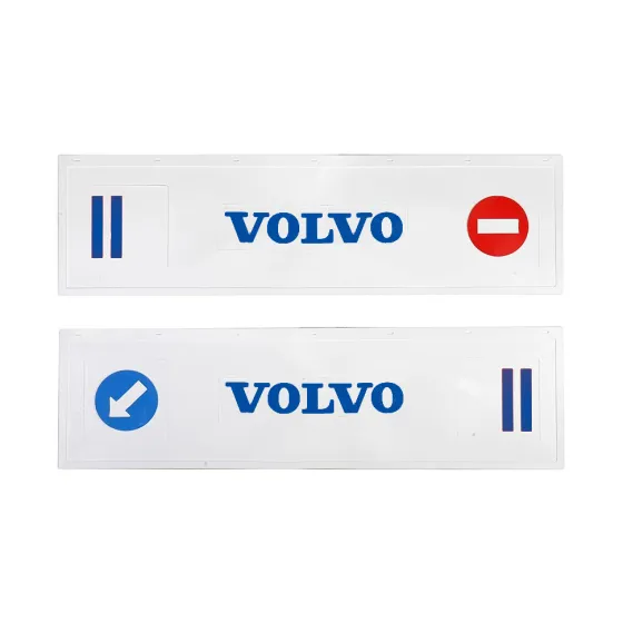Брызговики длинномер 1200х350мм из 2-х частей (белая резина) VOLVO Синий