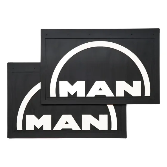 Брызговики 600х370мм (MAN) объемный текст - дуга LUX