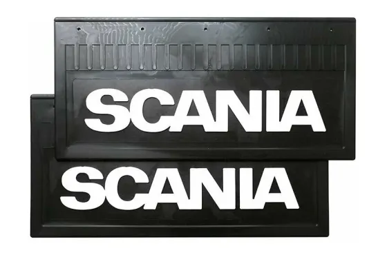 Брызговики 520х250 (SCANIA) белая надпись LUX РБ