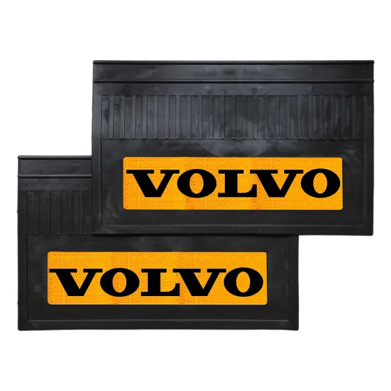 Брызговики 600х370мм "VOLVO" с желтой светоотражающей основой