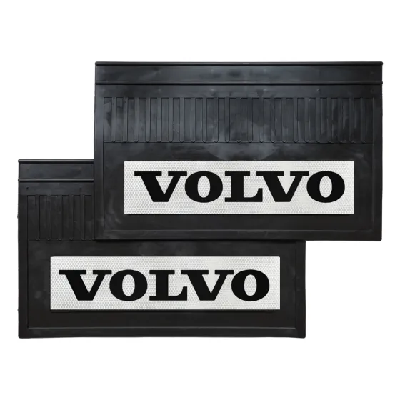 Брызговики 600х370мм "VOLVO" с белой светоотражающей основой