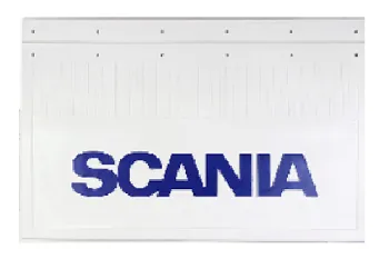 Брызговики 600х370мм "SCANIA" (синий) Белая Резина