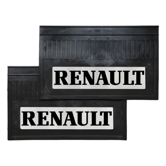 Брызговики 600х370мм "RENAULT" с светоотражающей белой основой