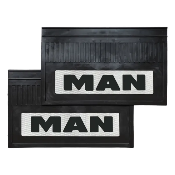 Брызговики 600х370мм "MAN" с светоотражающей белой основой
