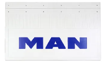 Брызговики 600х370мм "MAN" (синий) Белая Резина