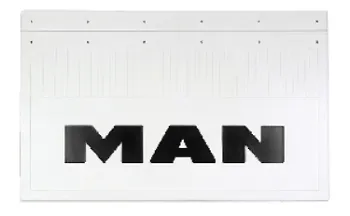 Брызговики 600х370мм "MAN" (черный) Белая Резина LUX РБ