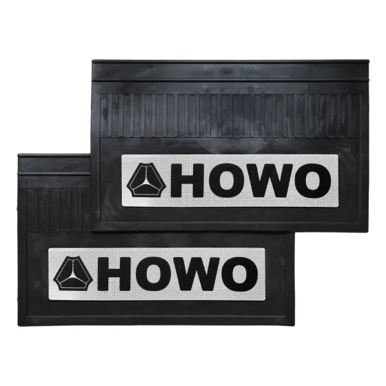 Брызговики 600х370мм "HOWO" с белой светоотражающей основой