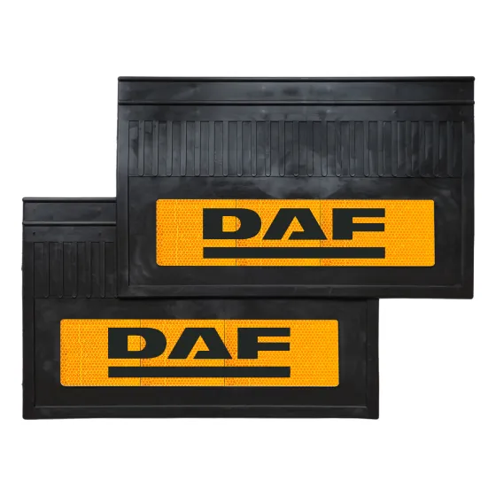 Брызговики 600х370мм "DAF" с светоотражающей ЖЕЛТОЙ основой