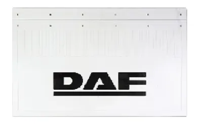 Брызговики 600х370мм "DAF" (черный) Белая Резина LUX РБ