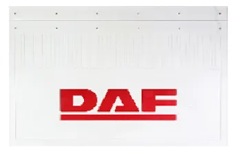 Брызговики 600х370мм "DAF" (красный) Белая Резина LUX РБ