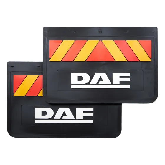 Брызговики 600х370мм DAF LUX PRO (Красный/Желтый)