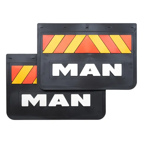 Брызговики 600х370мм MAN LUX PRO (Красный/Желтый)