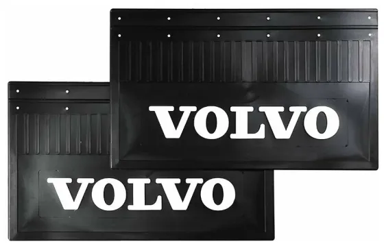 Брызговики 600х370мм (VOLVO) белая надпись LUX РБ