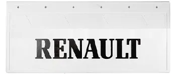 Брызговики 670х270мм "RENAULT" (черный) Белая Резина