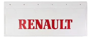 Брызговики 670х270мм "RENAULT" (красный) Белая Резина LUX РБ