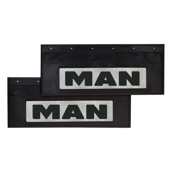 Брызговики 670х270мм "MAN" с белой светоотражающей основой