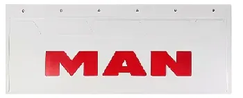 Брызговики 670х270мм "MAN" (красный) Белая Резина LUX РБ