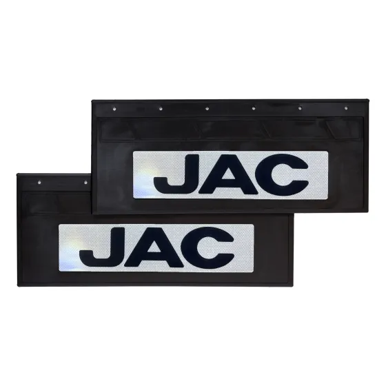 Брызговики 670х270мм "JAC" с белой светоотражающей основой