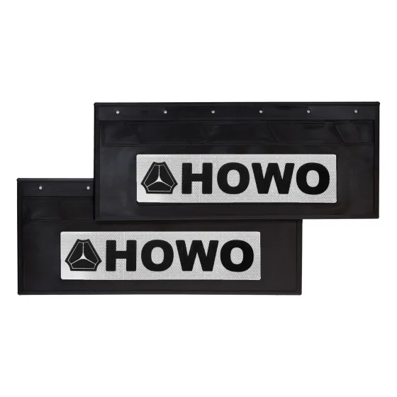 Брызговики 670х270мм "HOWO" с белой светоотражающей основой