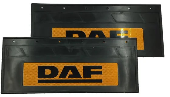Брызговики 670х270мм "DAF" с светоотражающей ЖЕЛТОЙ основой