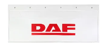 Брызговики 670х270мм "DAF" (красный) Белая Резина LUX РБ