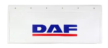 Брызговики 670х270мм "DAF (синий) C КРАСНОЙ ПОЛОСОЙ" Белая Резина