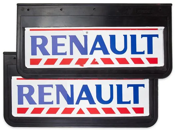 Брызговики 520х250мм RENAULT Белый фон