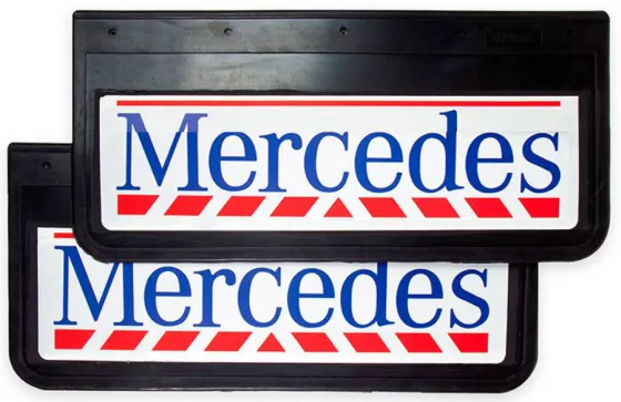 Брызговики 520х250мм MERCEDES Белый фон