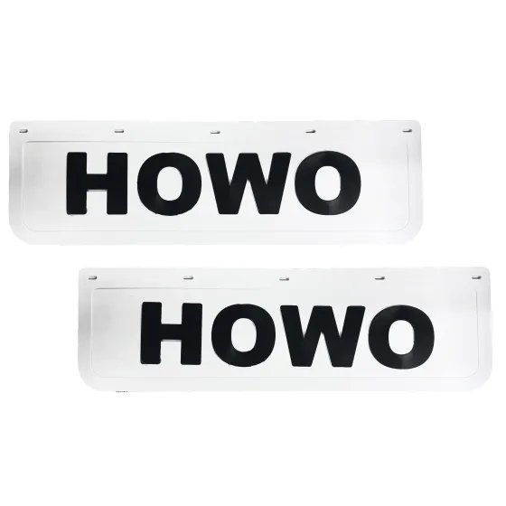 Брызговики 600х180мм "HOWO" Белая резина LUX РБ