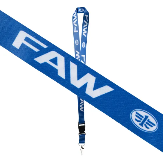 Шнурок на шею с карабином для ключей "FAW" Синий