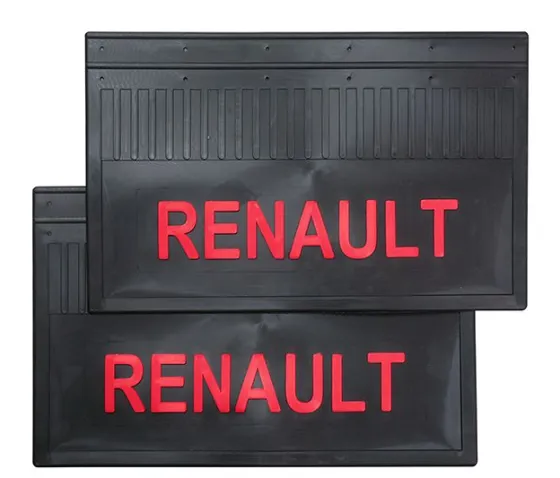 Брызговики 600х370мм (RENAULT) красная надпись LUX РБ
