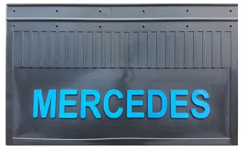 Брызговики 600х370мм (MERCEDES) синяя надпись LUX РБ