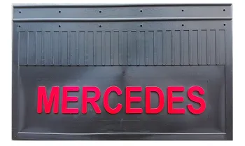 Брызговики 600х370мм (MERCEDES) красная надпись LUX РБ