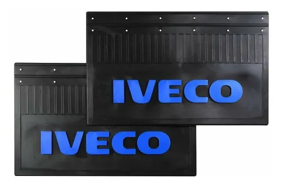 Брызговики 600х370мм (IVECO) синяя надпись LUX РБ