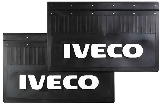 Брызговики 600х370мм (IVECO) белая надпись LUX РБ