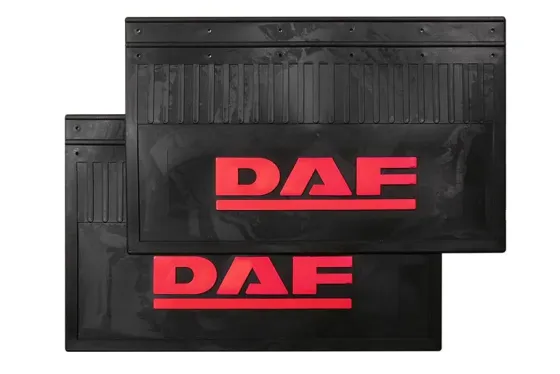 Брызговики 600х370мм (DAF) красная надпись LUX РБ