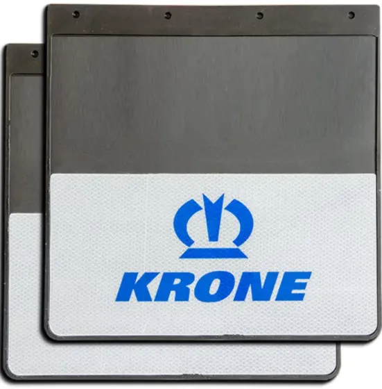 Брызговики 400х400мм KRONE с светоотражающей белой основой