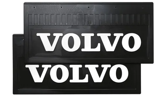 Брызговики 520х250 (VOLVO) белая надпись LUX РБ
