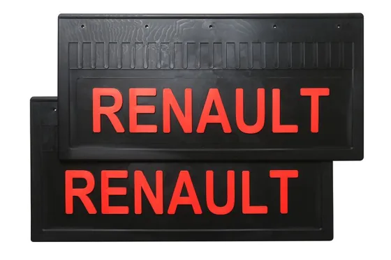 Брызговики 520х250 (RENAULT) красная надпись LUX РБ