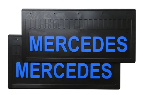 Брызговики 520х250 (MERCEDES) синий надпись LUX РБ